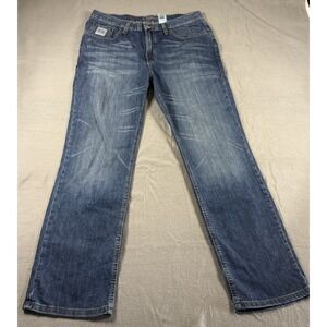CINCH Western Carter Bootcut Jeans Mens 35x30 Medium Faded Blue Distressed Denim